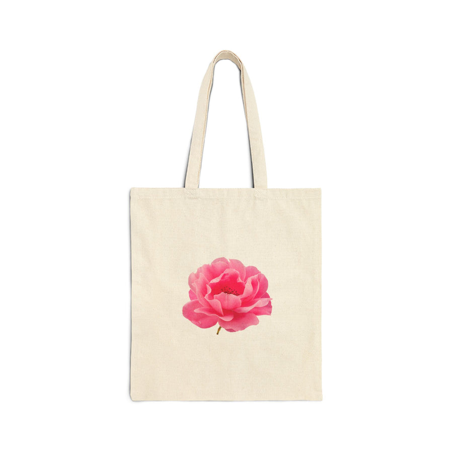 Canvas Tote Bag — Pink Peony Floral Market Tote