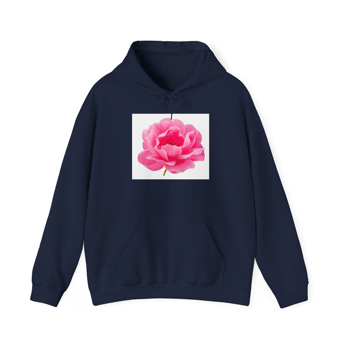 Pink Peony Hoodie — Floral Graphic Pullover for Women & Men