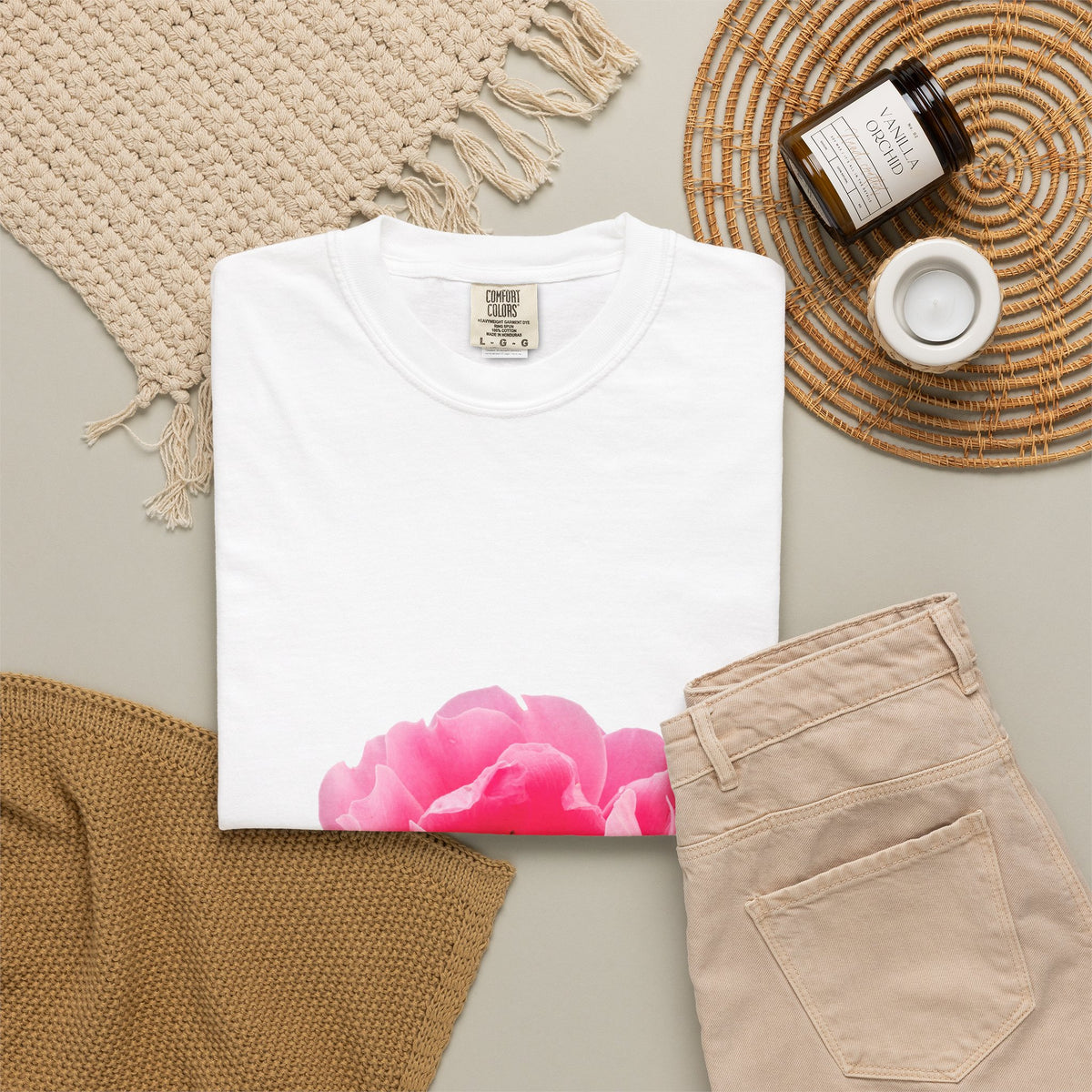 Pink Peony Floral T-Shirt — Soft Botanical Tee for Spring & Gifts