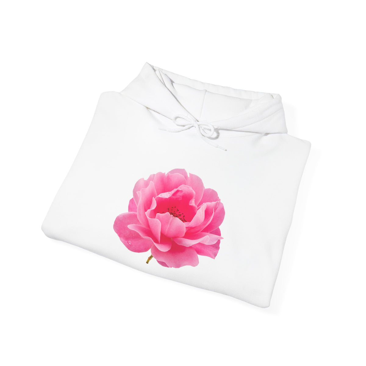 Pink Peony Hoodie — Floral Graphic Pullover for Women & Men