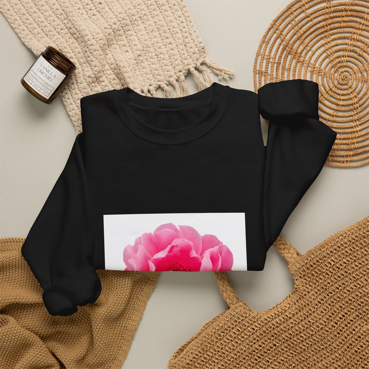 Pink Peony Crewneck Sweatshirt