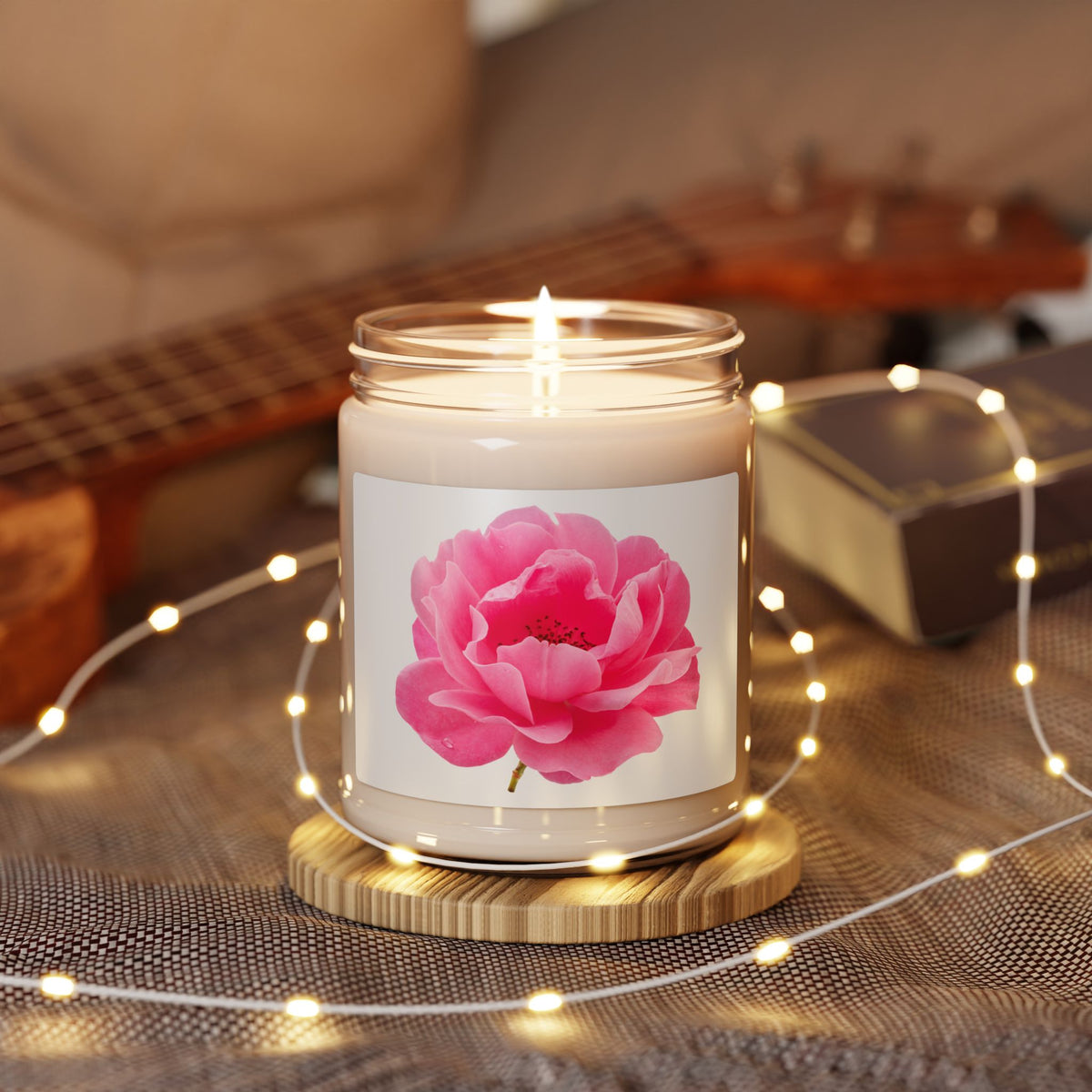 Peony Bloom Soy Candle — 9oz Scented Jar
