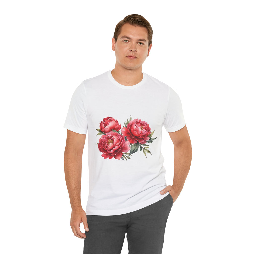Peony Bouquet Floral Tee — Women's Pink Flower Graphic T-Shirt