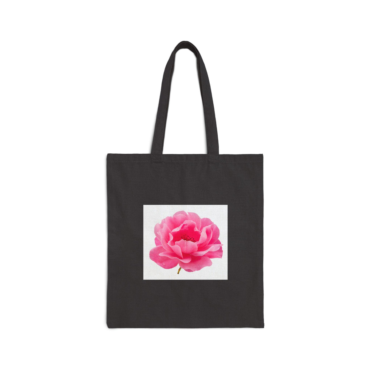Canvas Tote Bag — Pink Peony Floral Market Tote