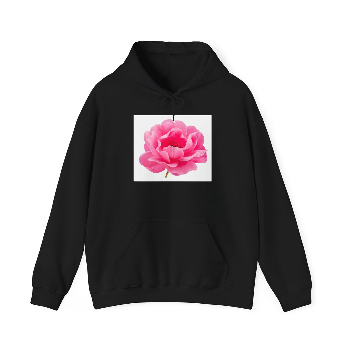 Pink Peony Hoodie — Floral Graphic Pullover for Women & Men