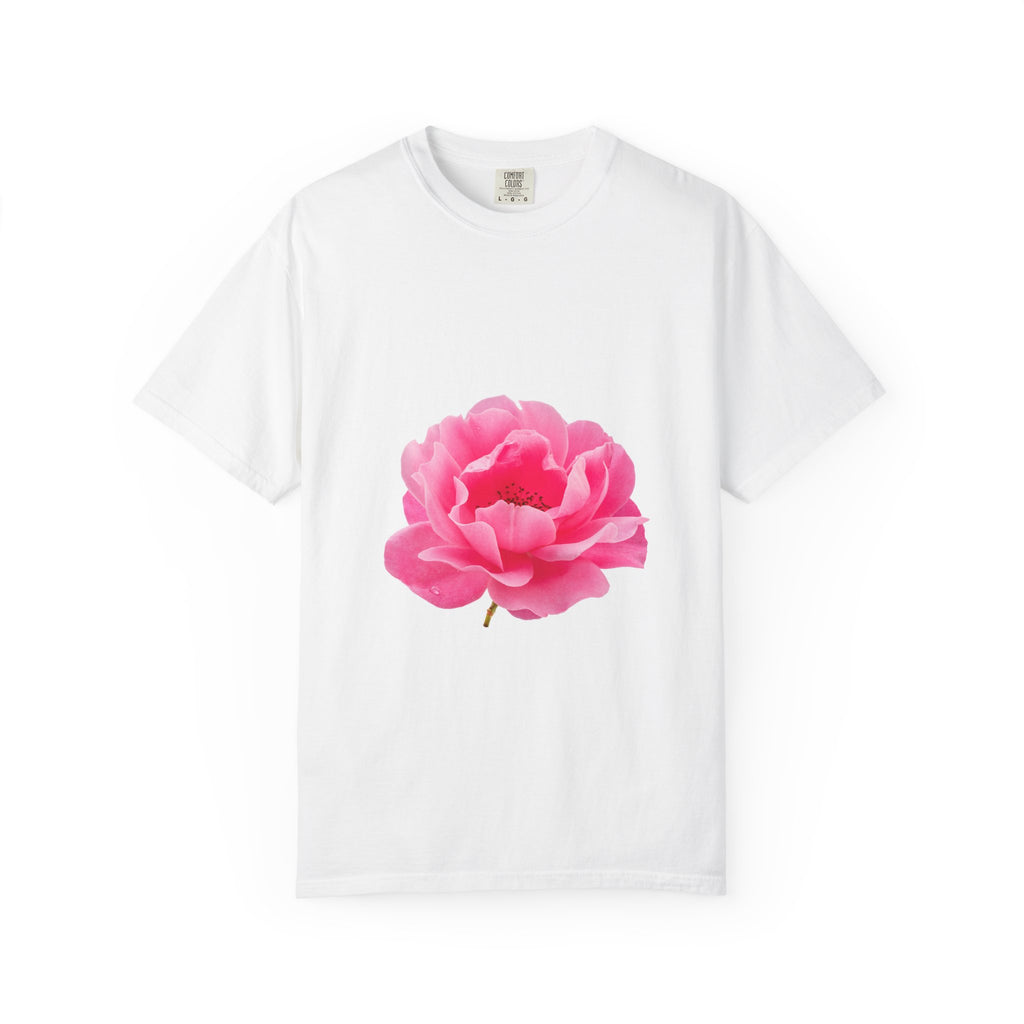 Pink Peony Floral T-Shirt — Soft Botanical Tee for Spring & Gifts