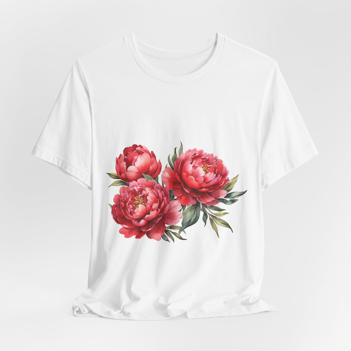 Peony Bouquet Floral Tee — Women's Pink Flower Graphic T-Shirt