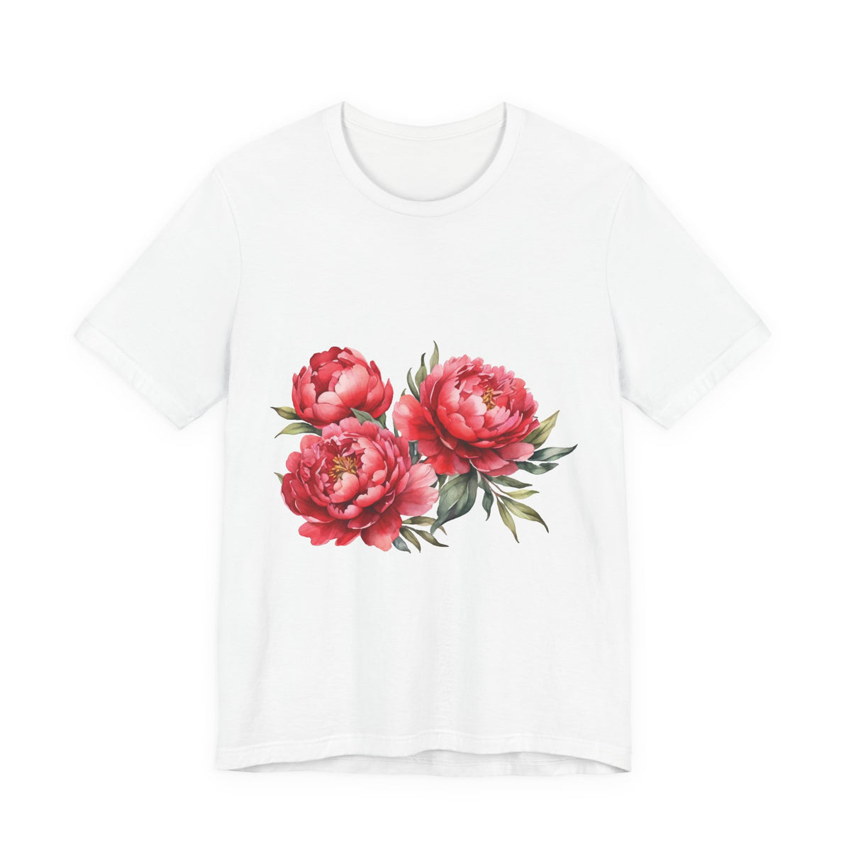 Peony Bouquet Floral Tee — Women's Pink Flower Graphic T-Shirt