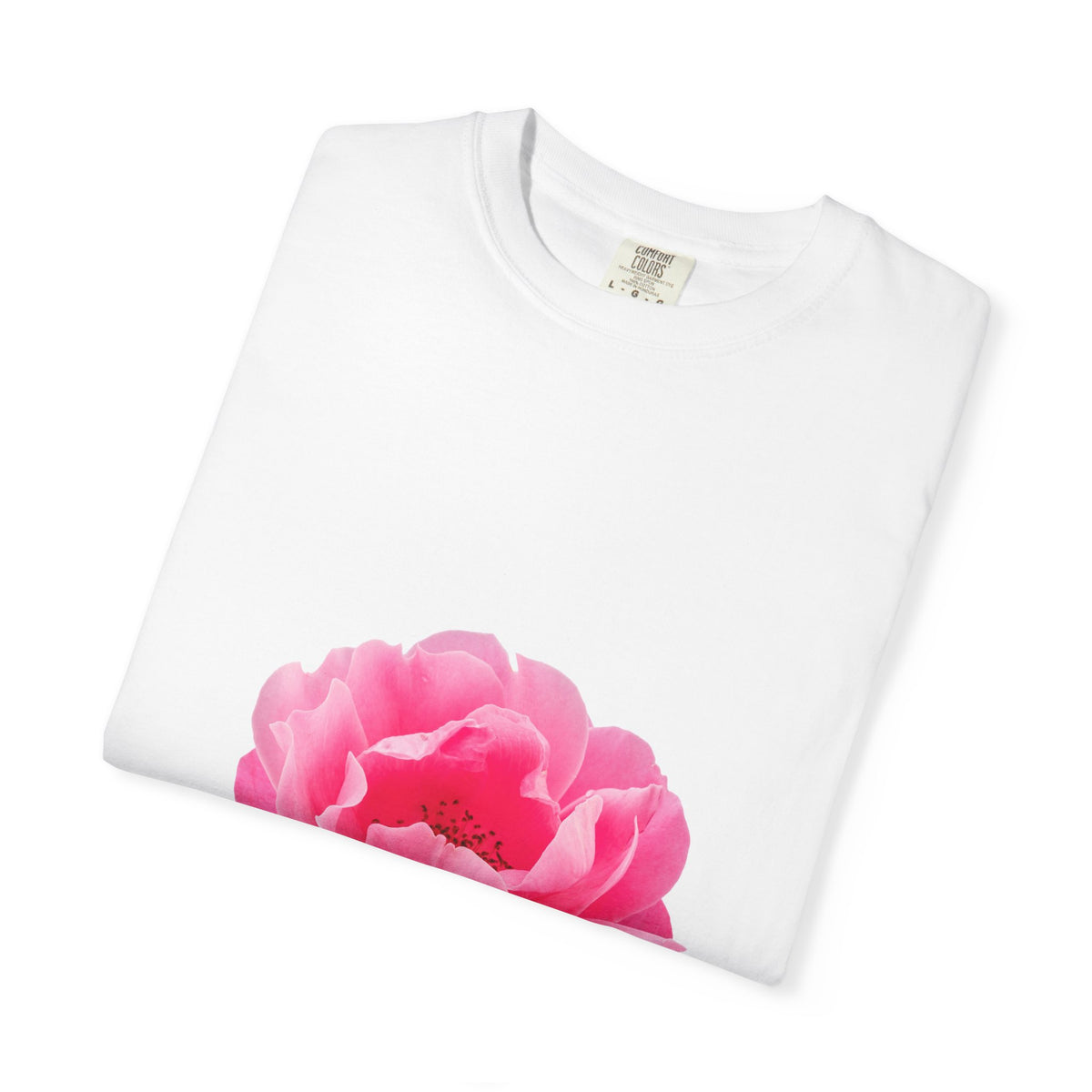 Pink Peony Floral T-Shirt — Soft Botanical Tee for Spring & Gifts