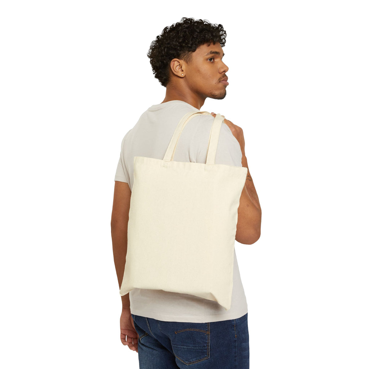 Canvas Tote Bag — Pink Peony Floral Market Tote