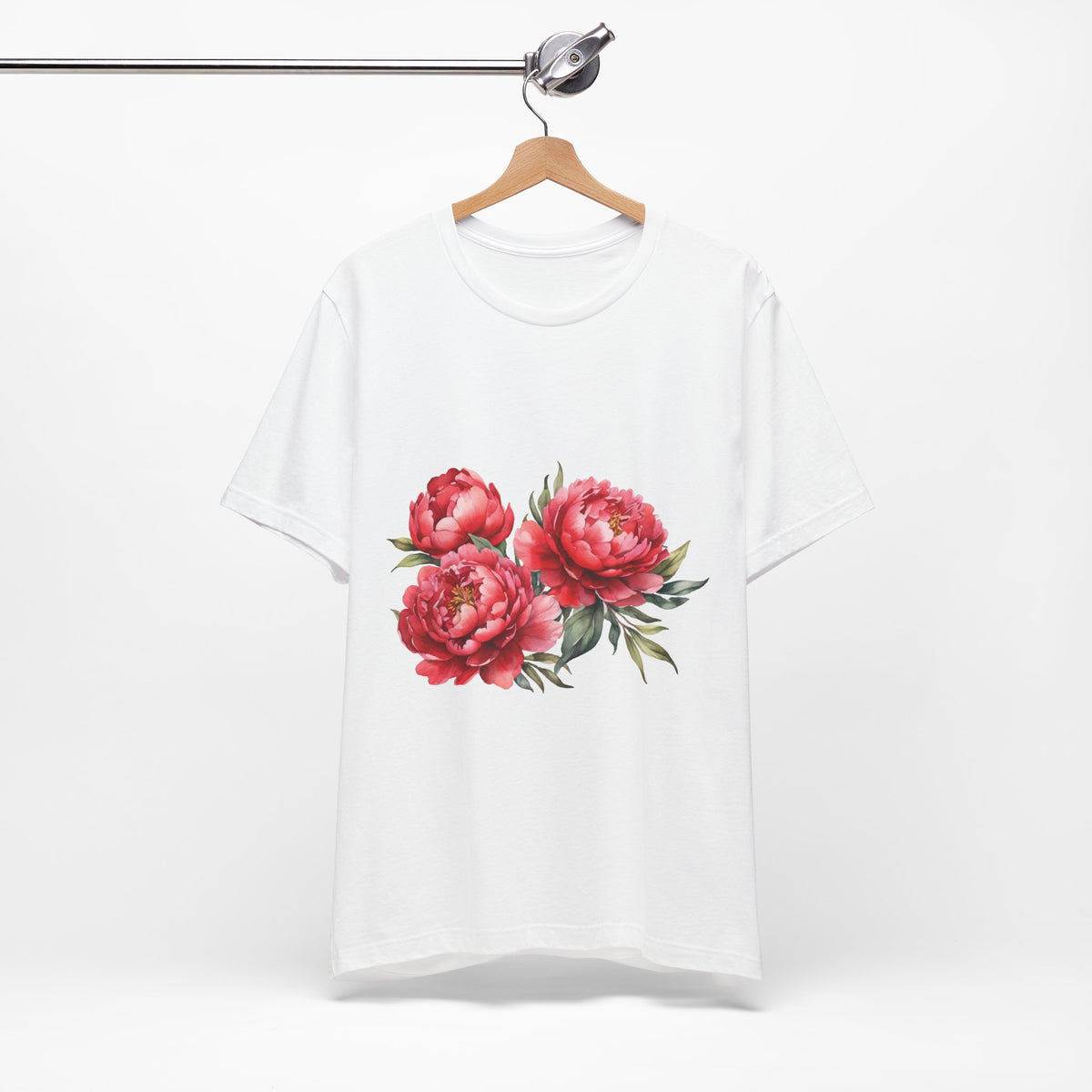 Peony Bouquet Floral Tee — Women's Pink Flower Graphic T-Shirt